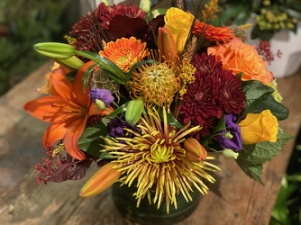 FALL CYLINDER VASE  from Redwood Florist in New Brunswick, NJ