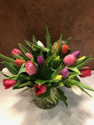 20 TULIPS IN A VASE  from Redwood Florist in New Brunswick, NJ