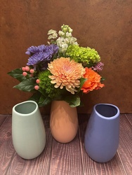 SPRING MIX IN CERAMIC VASE  from Redwood Florist in New Brunswick, NJ