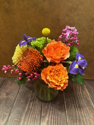 BRIGHT MIXED VASE from Redwood Florist in New Brunswick, NJ