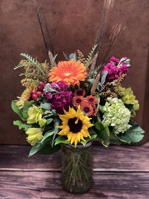 FALL MIXED VASE ARRANGEMENT from Redwood Florist in New Brunswick, NJ