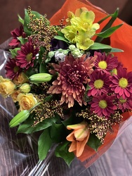 AUTUMN WRAPPED BOUQUET from Redwood Florist in New Brunswick, NJ