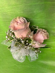 WRIST CORSAGE WITH ROSES from Redwood Florist in New Brunswick, NJ