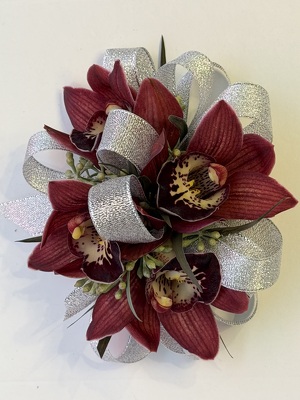 WRIST CORSAGE - CYMBIDIUMS from Redwood Florist in New Brunswick, NJ