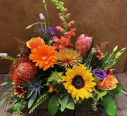 FALL ARRANGEMENT WITH GOURDS from Redwood Florist in New Brunswick, NJ