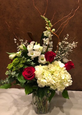 SEASONAL TALL VASE ARRANGEMENT from Redwood Florist in New Brunswick, NJ