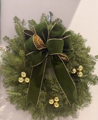 10" BALSAM WREATH  from Redwood Florist in New Brunswick, NJ