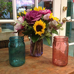 MASON JAR ARRANGEMENT from Redwood Florist in New Brunswick, NJ