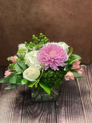 PINK & WHITE ARRANGEMENT from Redwood Florist in New Brunswick, NJ