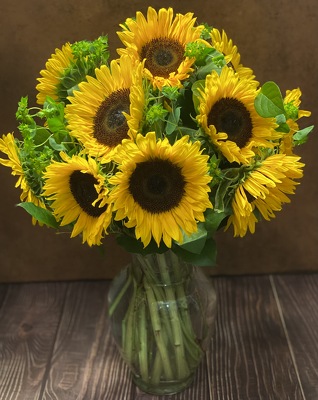 1 DZ. SUNFLOWERS ARRANGED from Redwood Florist in New Brunswick, NJ