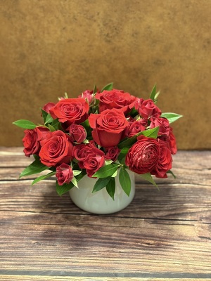 RED ROSES & SPRAY ROSES ARRANGEMENT from Redwood Florist in New Brunswick, NJ