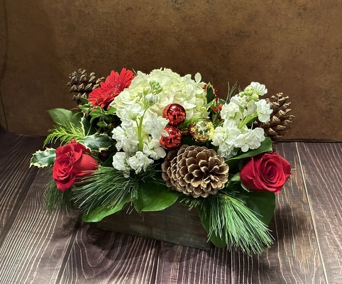 Red & White Arrangement  from Redwood Florist in New Brunswick, NJ