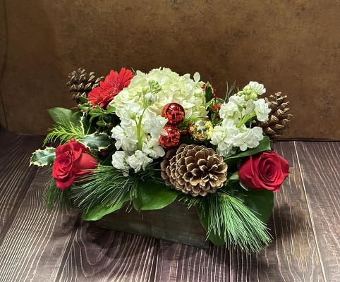 Red & White Arrangement  from Redwood Florist in New Brunswick, NJ