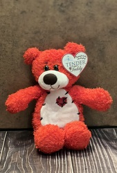 RED TENDER TEDDY 8" from Redwood Florist in New Brunswick, NJ